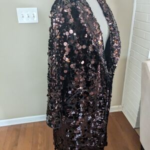 Brown Sequin Coat